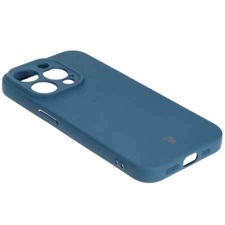 Etui Bizon Case Silicone do iPhone 15 Pro, granatowe