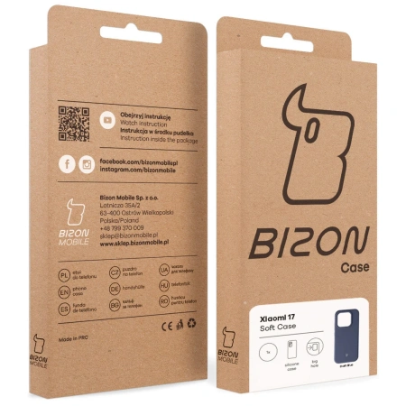 Silikonowe etui Bizon Soft Case do Xiaomi 17, ciemnoniebieskie