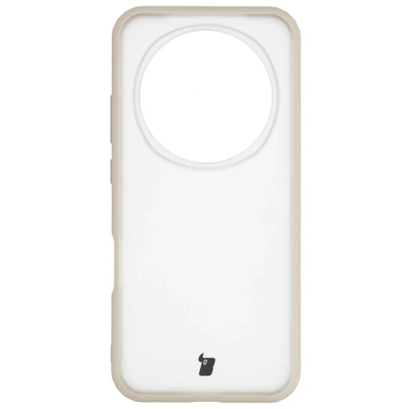 Etui Bizon Case Angelo do Honor Magic8 Pro, półprzezroczyste z beżową ramką