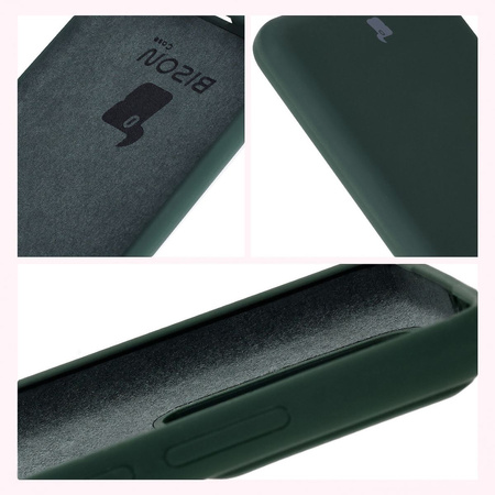 Silikonowe etui Bizon Soft Case do Xiaomi 14T Pro, ciemnozielone