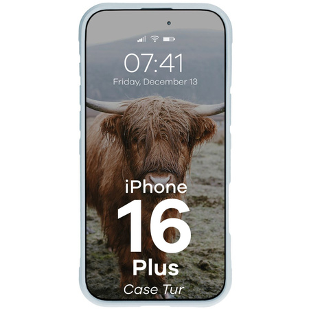 Pancerne etui Bizon Case Tur do iPhone 16 Plus, jasnoszare