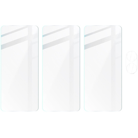 3x Szkło + szybka na aparat BIZON Clear 2 Pack do Oppo A78 4G