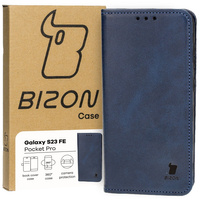 Etui z klapką Bizon Case Pocket Pro do Galaxy S23 FE, granatowe