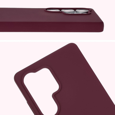 Silikonowe etui Bizon Soft Case do Galaxy S25 Ultra, ciemnofioletowe