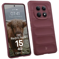 Pancerne etui Bizon Case Tur do Xiaomi Redmi Note 15 4G, burgundowe