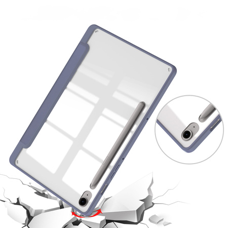Etui Bizon Case Tab Clear Matt do Galaxy Tab S10 Lite / S10 FE / S9 / S9 FE, lawendowe