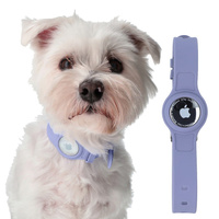 Etui Bizon Case Locator Pets do Apple AirTag, lawendowe