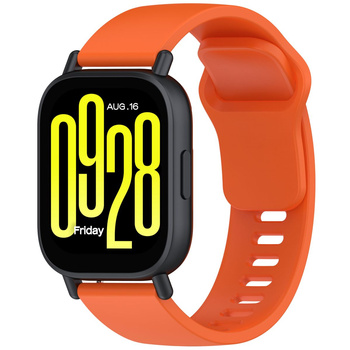 Silikonowy pasek Bizon Strap Watch Silicone do Xiaomi Redmi Watch 5 Lite / 5 Active, pomarańczowy