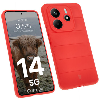 Pancerne etui Bizon Case Tur do Xiaomi Redmi Note 14 5G, czerwone