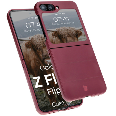 Pancerne etui Bizon Case Tur do Galaxy Z Flip6, ciemnofioletowe