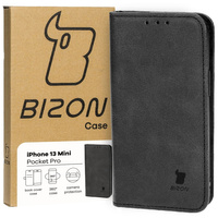 Etui z klapką Bizon Case Pocket Pro do iPhone 13 Mini, czarne