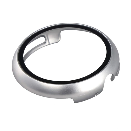 Etui ze szkłem do zegarka Bizon Case+Glass Watch do Google Pixel Watch 4 45 mm, matowe srebrne