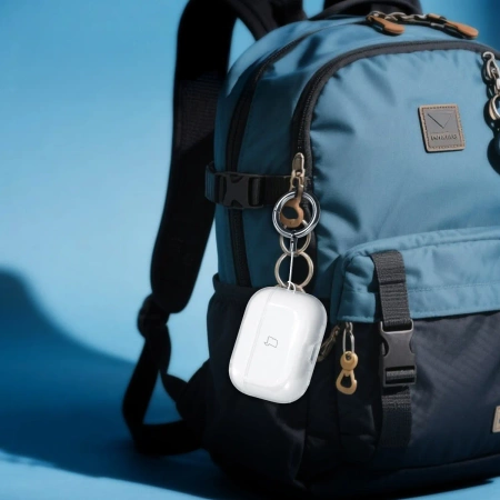 Elastyczne etui z karabińczykiem Bizon Case Headphone Clear do AirPods Pro 3, przeźroczyste