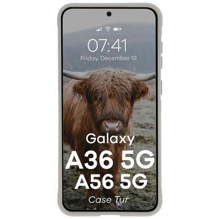Pancerne etui Bizon Case Tur do Galaxy A36 5G / Galaxy A56 5G, jasnoszare