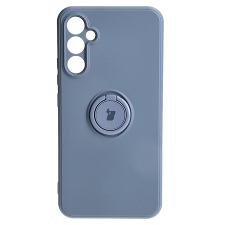 Etui Bizon Case Silicone Ring Sq do Galaxy A34 5G, szare