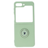 Etui Bizon Case Silicone Ring Sq do Galaxy Z Flip5, jasnozielone
