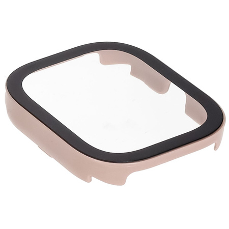 Etui ze szkłem do zegarka Bizon Case Watch Adamo do Xiaomi Redmi Watch 5, różowe