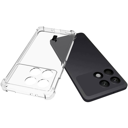 Etui + 2x szkło Bizon Case Clear Pack do Xiaomi Poco F6 Pro, przezroczyste