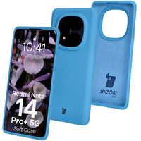 Silikonowe etui Bizon Soft Case do Xiaomi Redmi Note 14 Pro Plus 5G, niebieskie