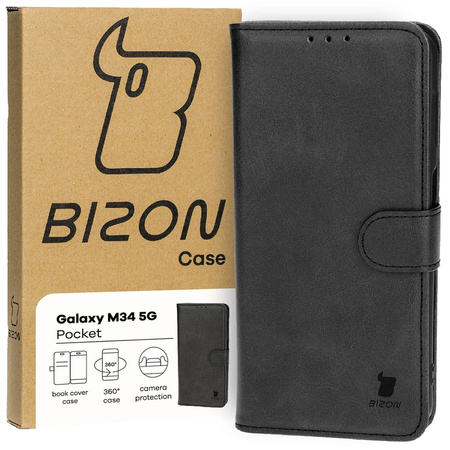 Etui z klapką Bizon Case Pocket do Galaxy M34 5G, czarne