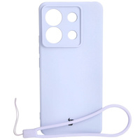 Etui Bizon Case Silicone Sq do Xiaomi Poco X6 / Xiaomi Redmi Note 13 Pro 5G, jasnofioletowe