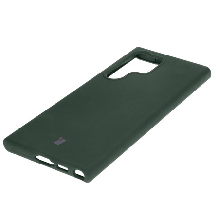Silikonowe etui Bizon Soft Case do Galaxy S23 Ultra, ciemnozielone