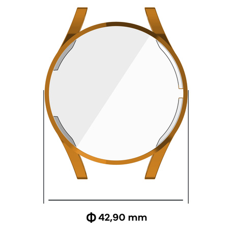 Etui Bizon Case Watch Felipe do Galaxy Watch FE / Watch 4 40 mm, rożowozłote