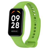 Etui z paskiem Bizon Strap + Case Watch Dots do Xiaomi Redmi Smart Band 2 / Xiaomi Mi Band 8 Active, jasnozielone