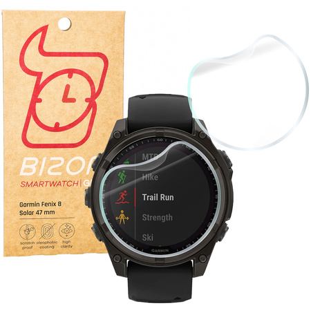 Folia hydrożelowa na ekran Bizon Glass Watch Hydrogel Duo do Garmin Fenix 8 Solar 47 mm, 2 sztuki