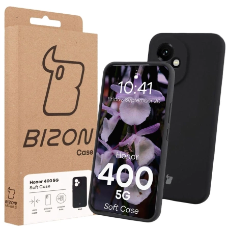 Silikonowe etui Bizon Soft Case do Honor 400, czarne
