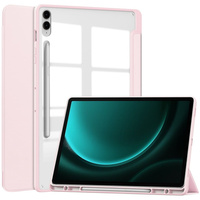 Etui Bizon Case Tab Clear Matt do Samsung Galaxy Tab S9 FE Plus, jasnoróżowe