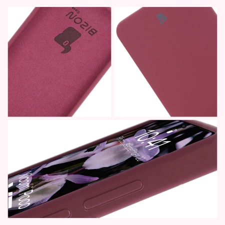 Silikonowe etui Bizon Soft Case do Xiaomi POCO X7 Pro, ciemnofioletowe