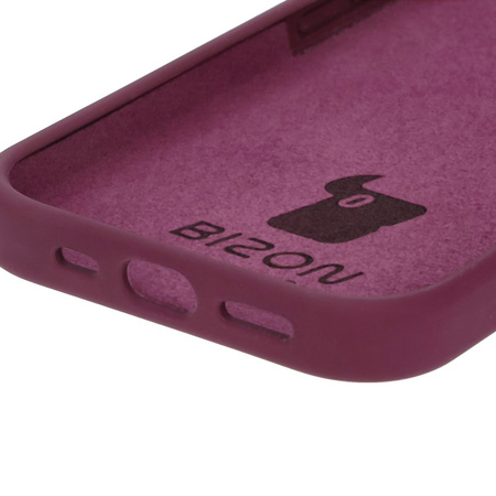 Silikonowe etui Bizon Soft Case do iPhone 16 Pro, ciemnofioletowe