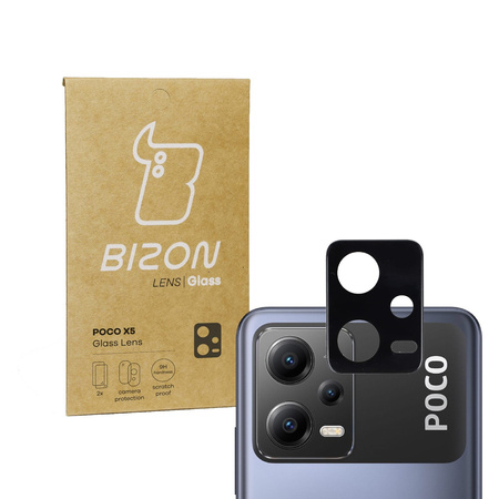 Szkło na aparat Bizon Glass Lens do Poco X5, Redmi Note 12 5G, 2 sztuki