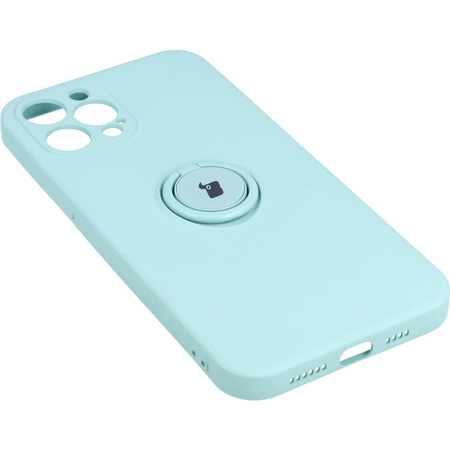 Etui Bizon Case Silicone Ring do iPhone 12 Pro Max, turkusowe