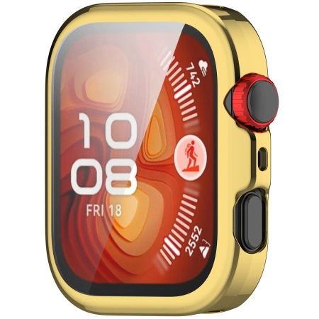 Etui z osłoną ekranu Bizon Case Watch Felipe do Huawei Watch Fit 4 Pro, złote