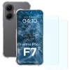 Elastyczne etui + 2x szkło hartowane Bizon Case Clear Pack do Xiaomi POCO F7