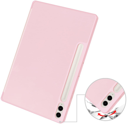 Etui Bizon Case Tab Lizard do Samsung Galaxy Tab S9 FE Plus, różowe
