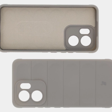 Pancerne etui Bizon Case Tur do Oppo Reno13 F, jasnoszare