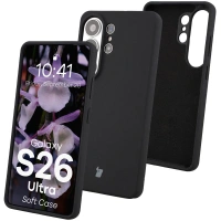 Silikonowe etui Bizon Soft Case do Galaxy S26 Ultra, czarne
