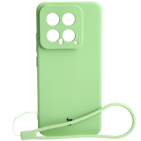 Etui Bizon Case Silicone Sq do Xiaomi 14, jasnozielone