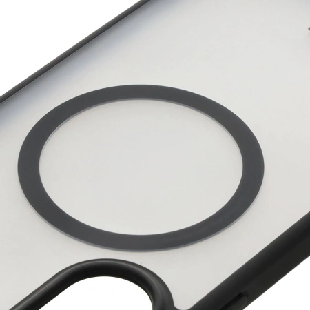 Etui z pierścieniem magnetycznym + szkło hartowane Bizon MatteO Pack do Galaxy A56 5G, przydymione-czarne