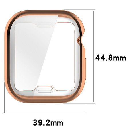 Etui Bizon Case Watch Felipe do Apple Watch 11 / 10 (42mm), różowozłote