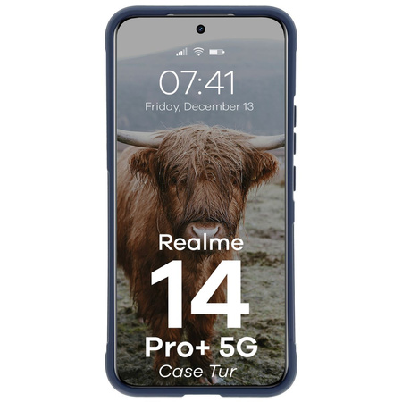 Pancerne etui Bizon Case Tur do Realme 14 Pro Plus 5G, granatowe