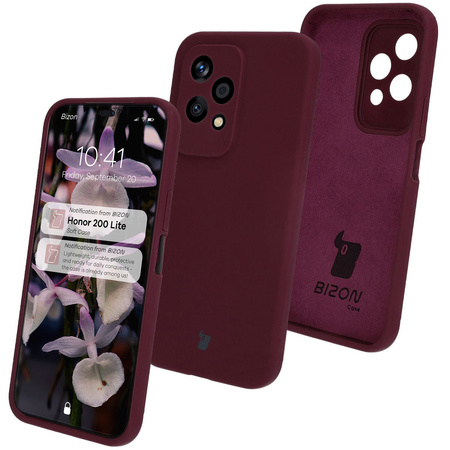 Silikonowe etui Bizon Soft Case do Honor 200 Lite, ciemnofioletowe