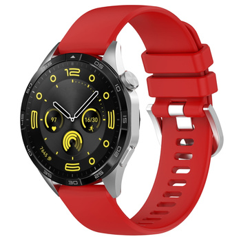 Pasek silikonowy do smartwatcha, Bizon Strap Watch Silicone Pro T, Quick Release 22 mm, czerwony