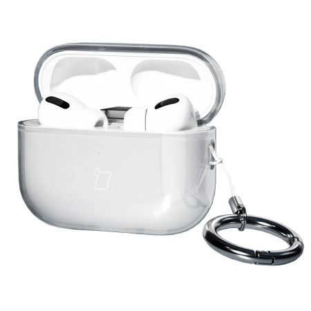 Elastyczne etui z karabińczykiem Bizon Case Headphone Clear do Samsung Galaxy Buds 3/3 Pro przeźroczyste