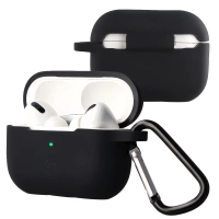 Silikonowe etui z karabińczykiem Bizon Case Headphone Silicone do AirPods 4, jasnozielone