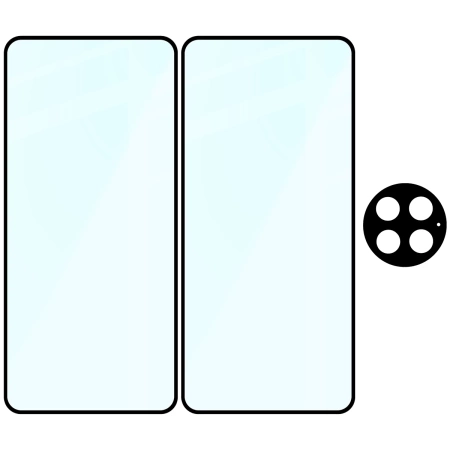 2x Szkło + szybka na aparat Bizon Edge 3D Pack do OnePlus 13