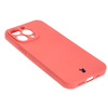 Etui silikonowe z pierścieniem magnetycznym Bizon Case Silicone Magnetic do iPhone 13 Pro, brudnoróżowe
